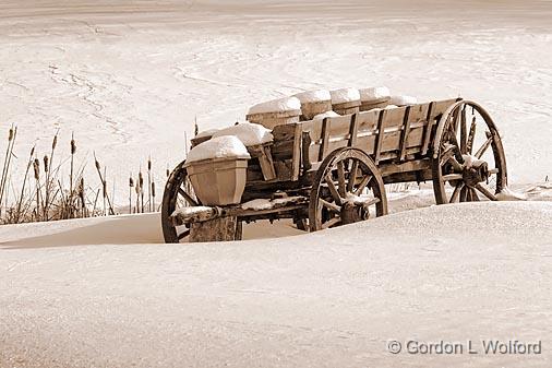 Snowy Old Milk Wagon_05673sep.jpg - Photographed near Burritts Rapids, Ontario, Canada.